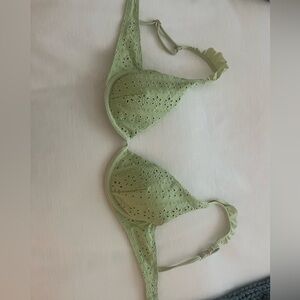 Hollister green bikini TOP ONLY